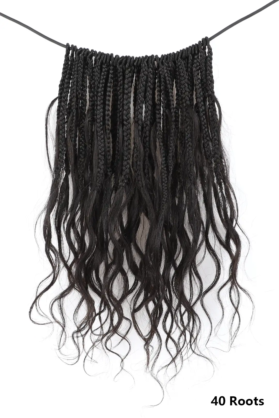 10 Inch Mermaid Crochet Bob Braids with Human Hair Curls BB03 - Image 3