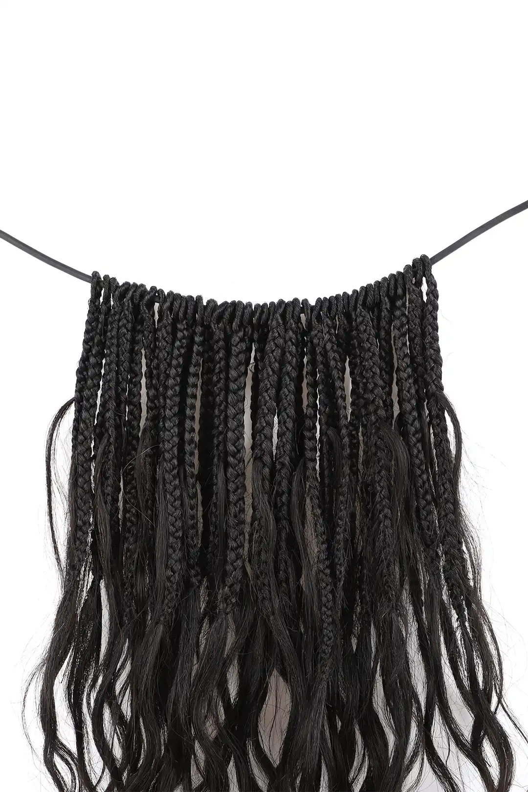 10 Inch Mermaid Crochet Bob Braids with Human Hair Curls BB03 - Image 4