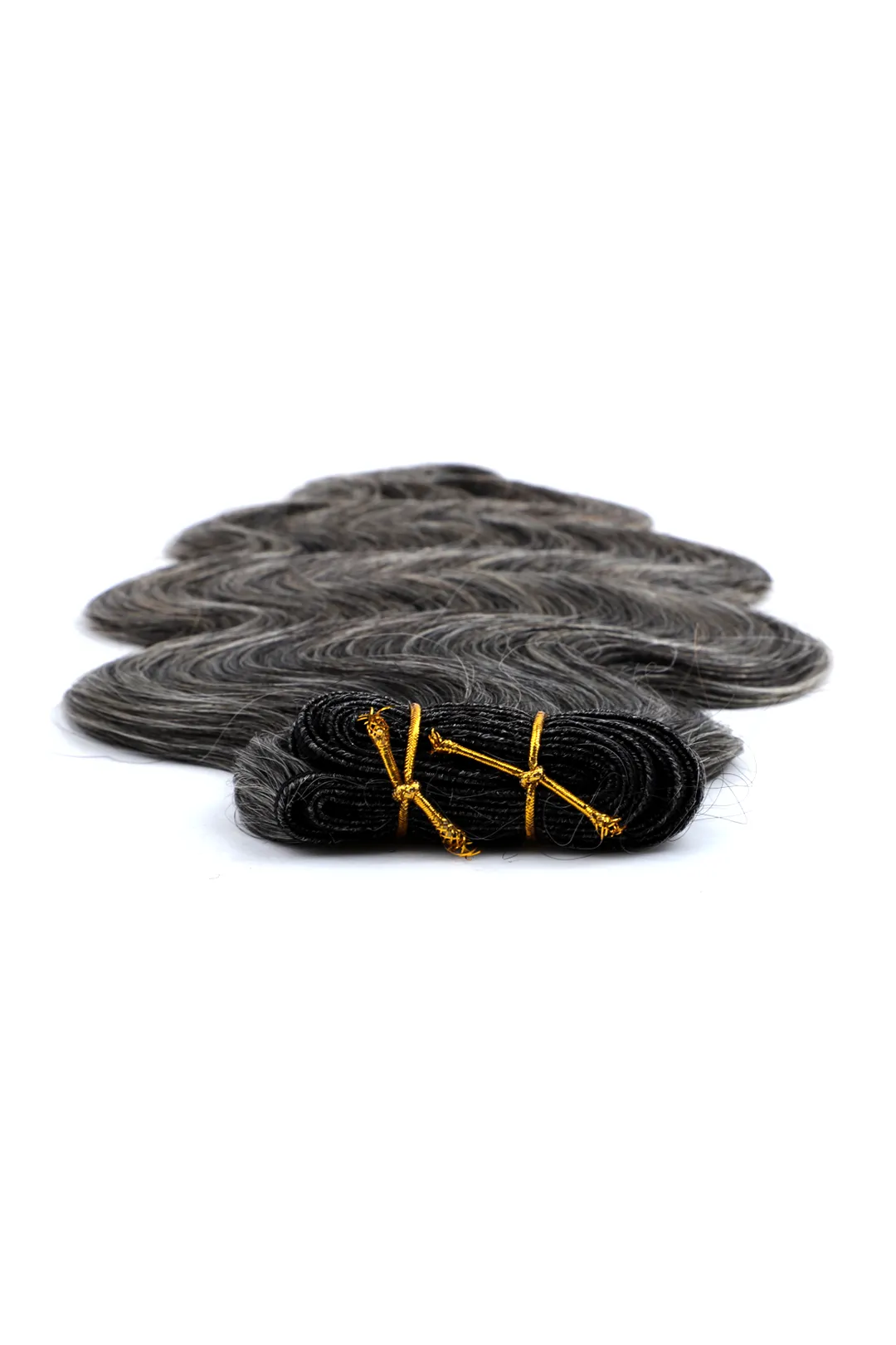 Natural Grey Hair Salt And Pepper Cambodia Virgin Human Hair Bundles - Image 2