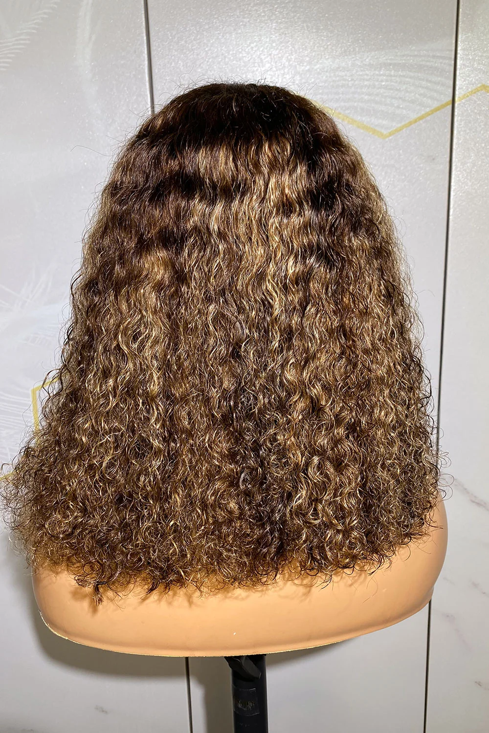Designer Wigs-13x4 Lace Front Silk Top Highlight 14 Inch Curly - Image 4
