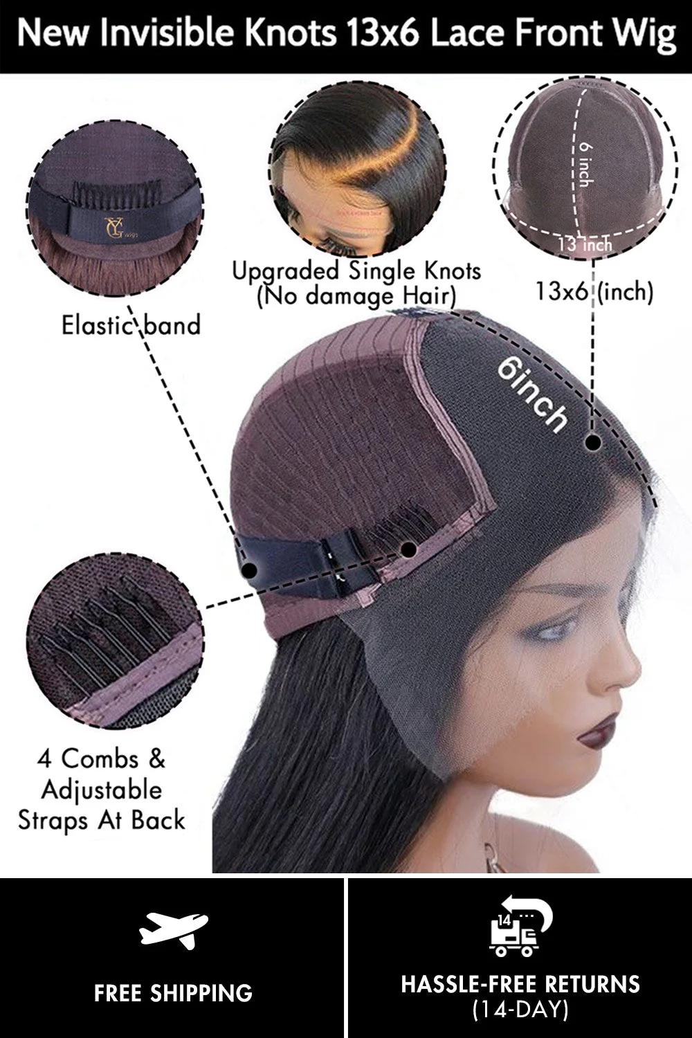 Short Body Wave Layered Bob Wig 13x6 Lace Front Natural Color - Image 8