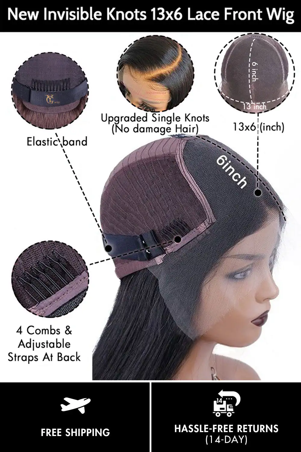 Pixie Cut Wig HD Lace Wave Human Hair Brown Pink Gray - Image 7