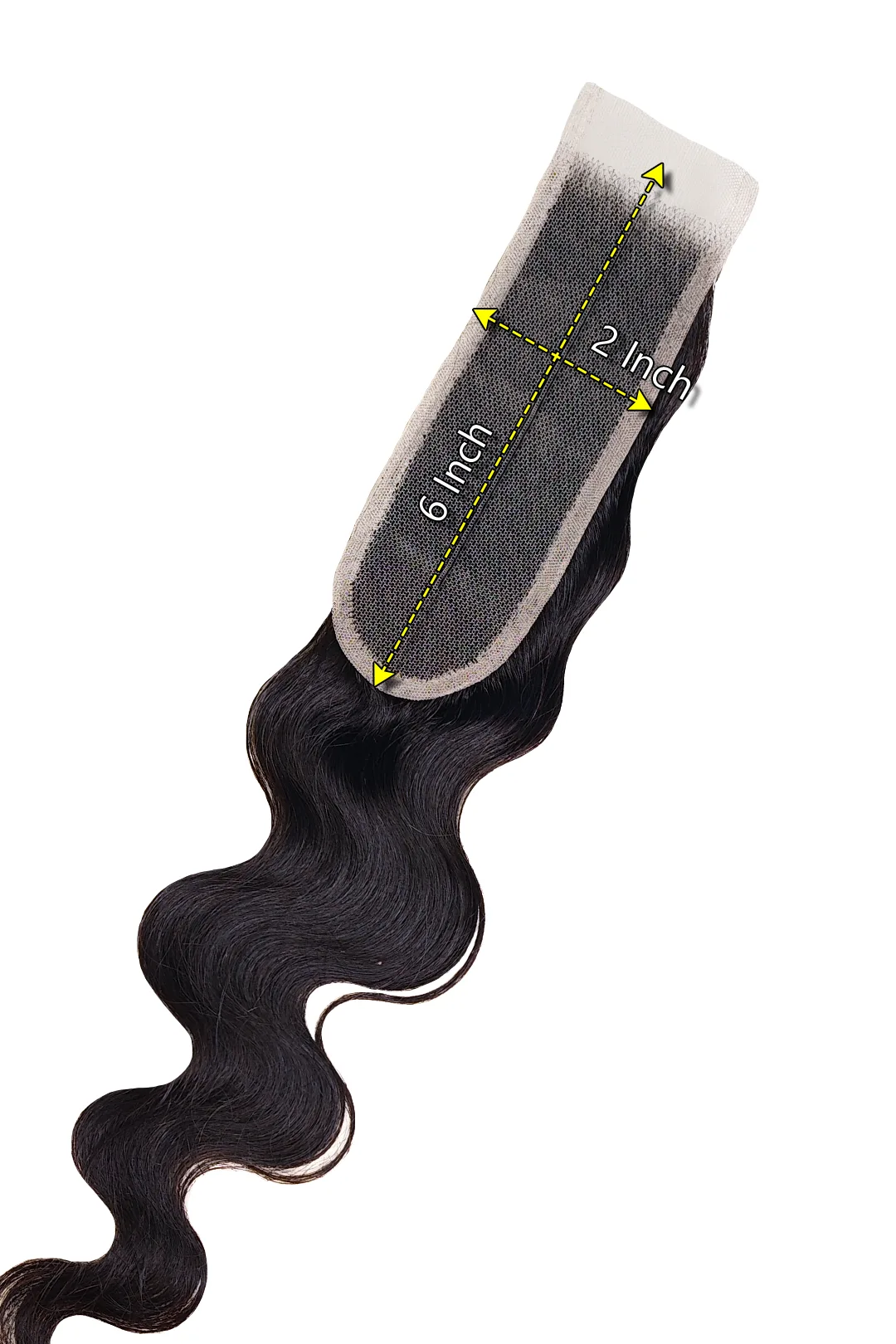 2x6 HD Body Wave Lace Closure Net for Wig Cambodia Virgin Hair - Image 3