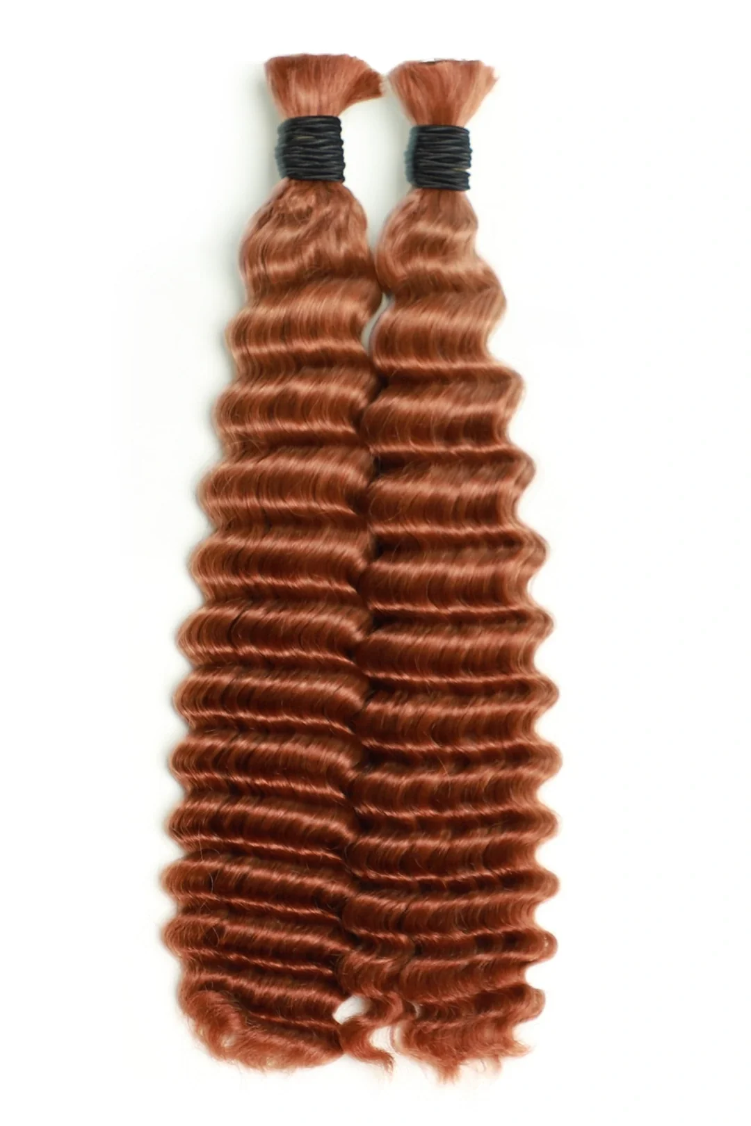 #33 Dark Auburn Brown Bulk Hair For Braiding Deep Wave BU36 - Image 6
