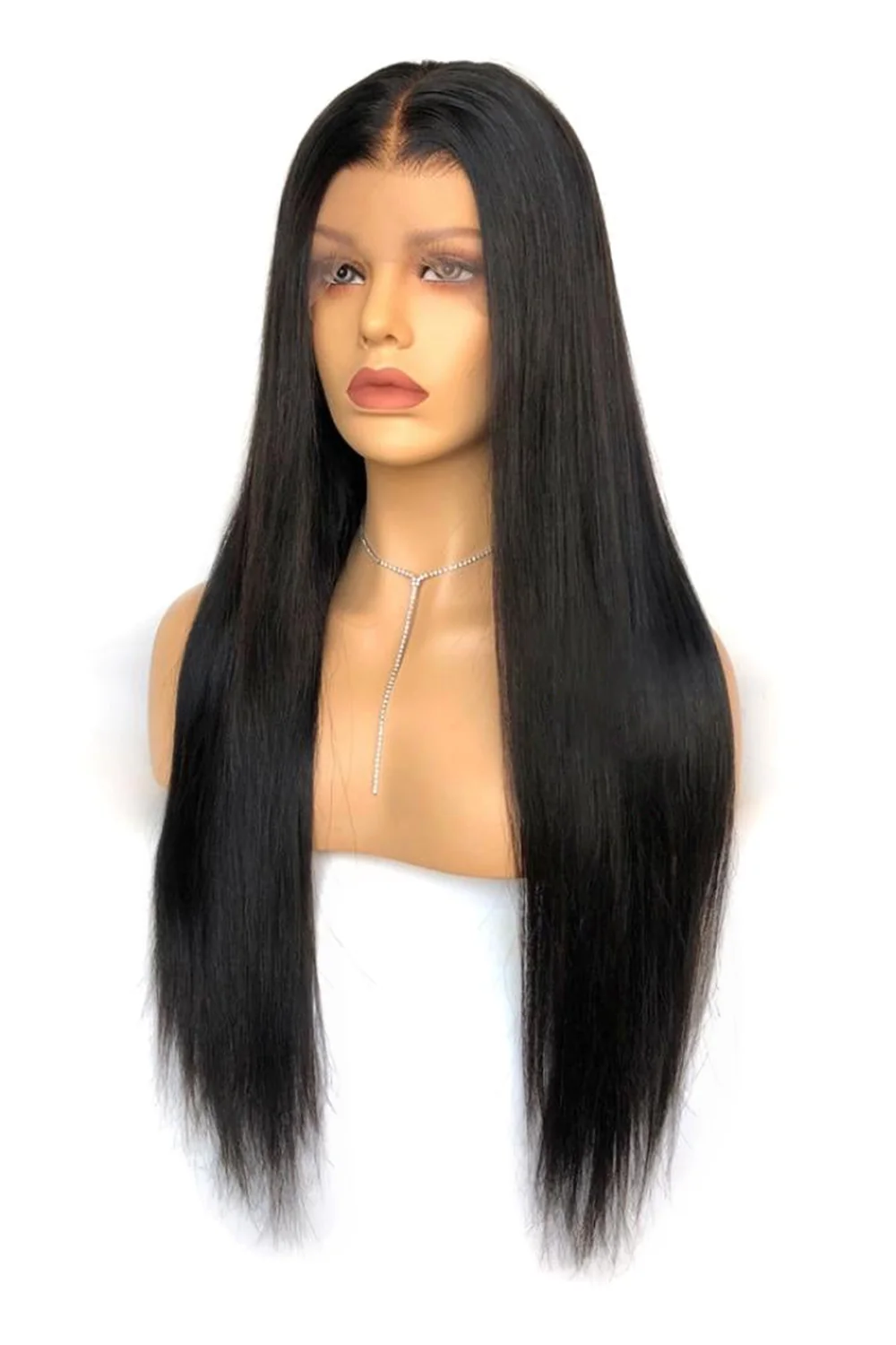 360 HD Transparent Glueless Lace Wigs Virgin Hair Long Black 3601 - Image 6