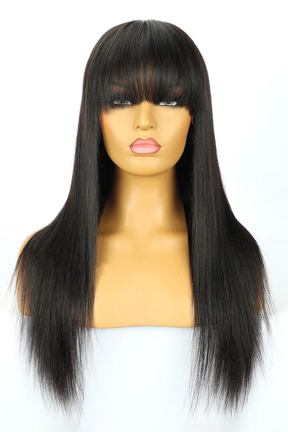 360 Lace Straight Wigs with Bangs Human Hair 3602 - Image 13