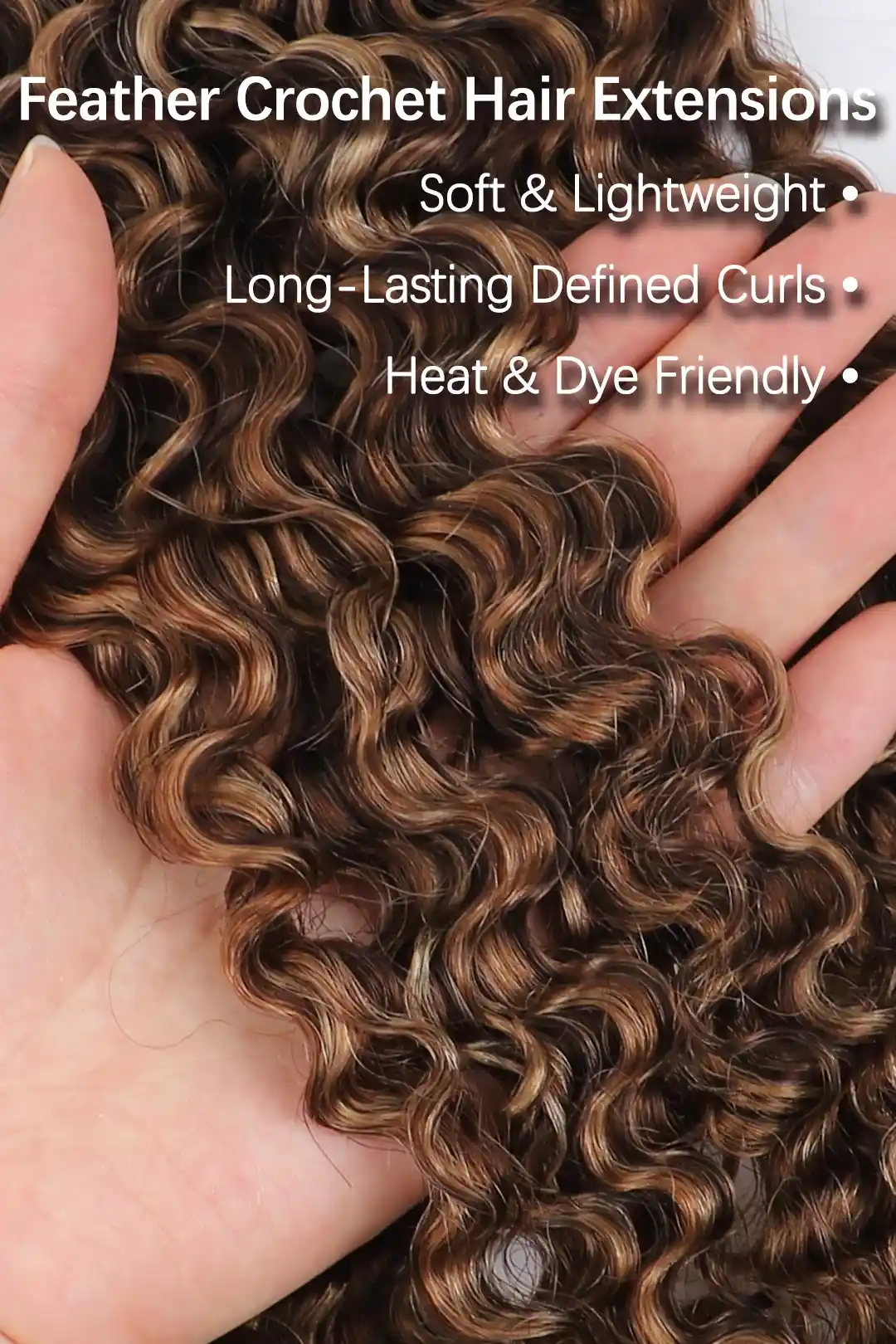 #4A/27/30 Mixed Color Water Deep Wave Crochet Hair for Miracle Knots - Image 3