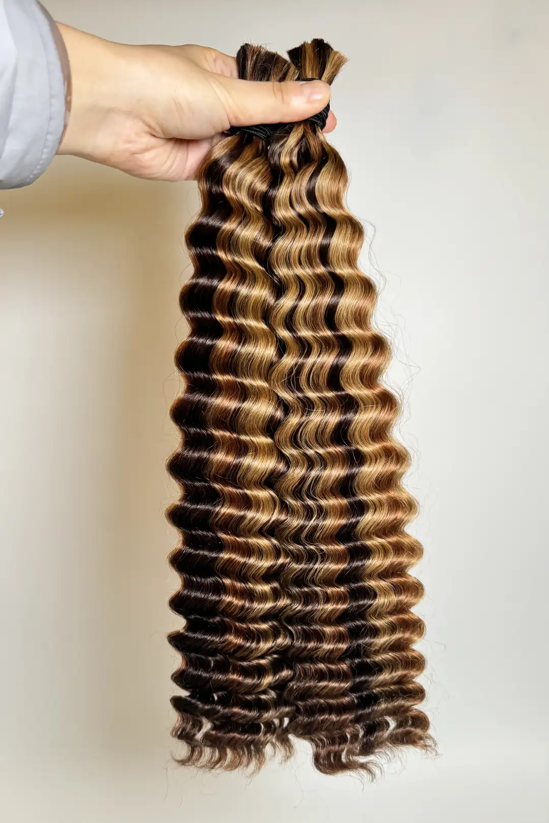 #4A/27/30 Piano Color Deep Wave Bulk Hair for Braiding BU55 - Image 4