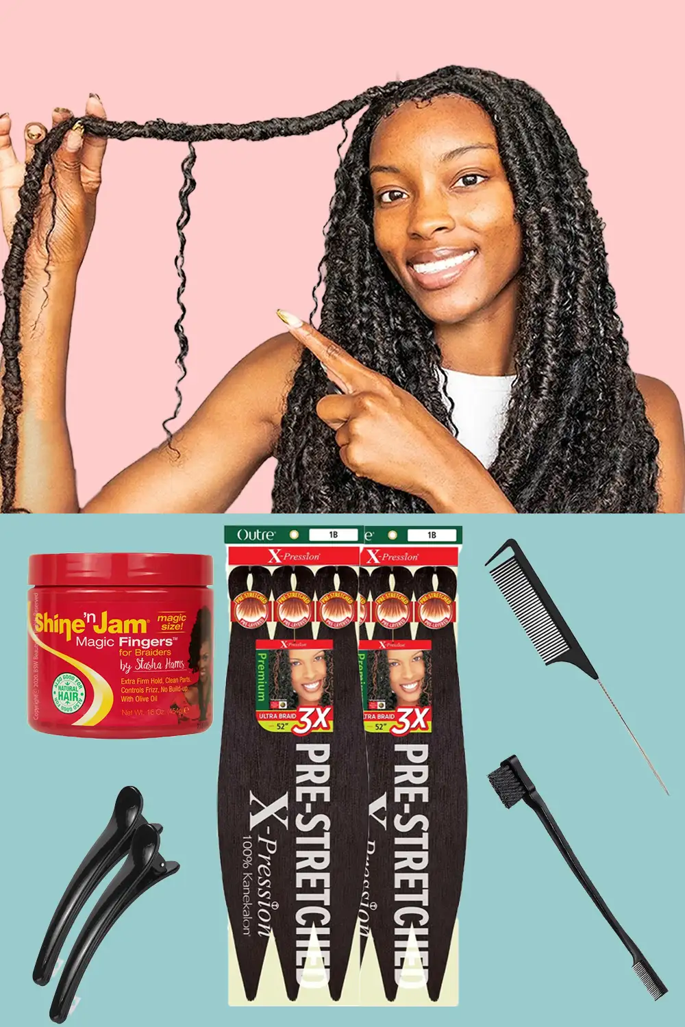 Boho Locs & Braids Complete Hair Kit - 5 Items Included - Image 3
