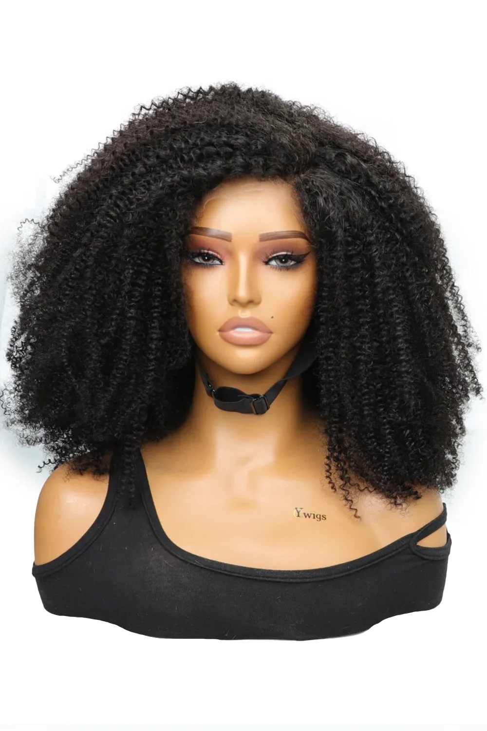 5x5 Glueless HD Lace Closure Afro Wig Kinky Curly 4C Hair