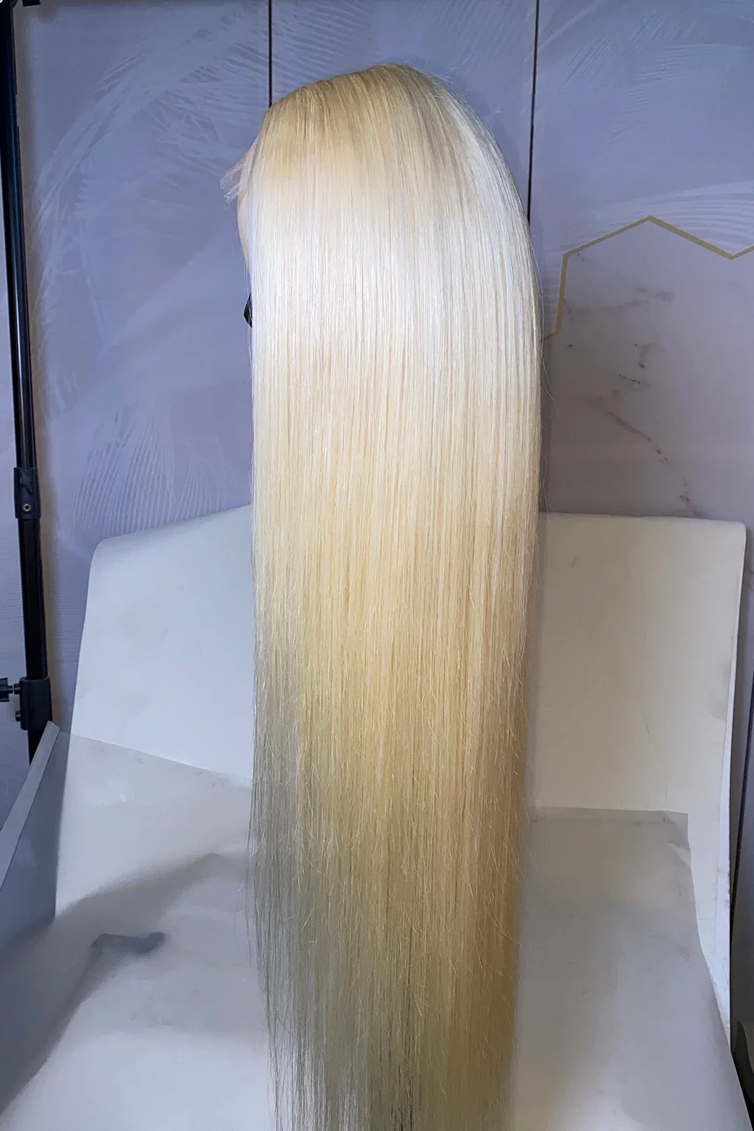 Blonde HD Lace Wig 5x5 Frontal Glueless Straight Hair - Image 3
