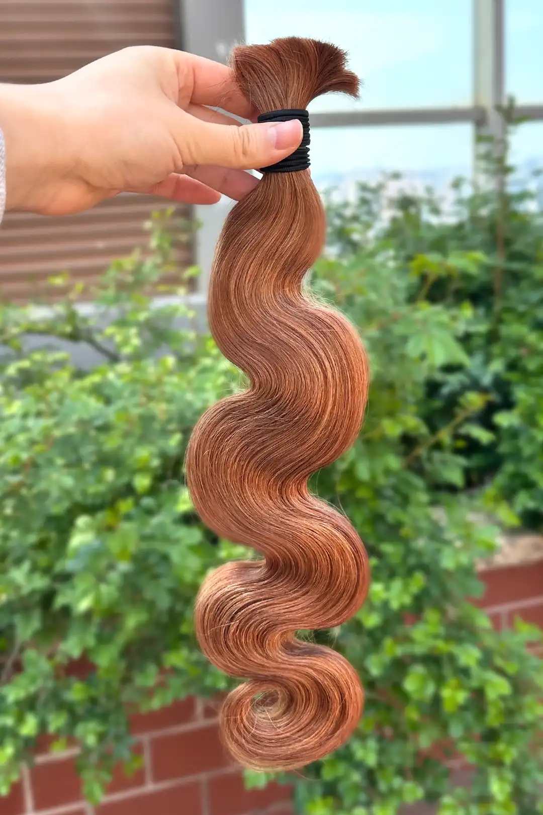 Auburn Brown Bulk Hair For Braiding Body Wave BU52 - Image 3