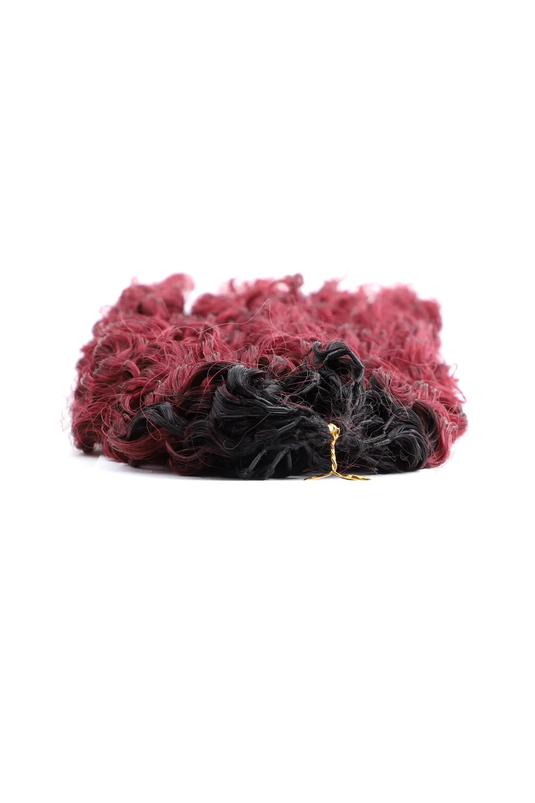 Burgundy Ombre Water Deep Wave Feather Crochet Hair - T1B/99J - Image 2
