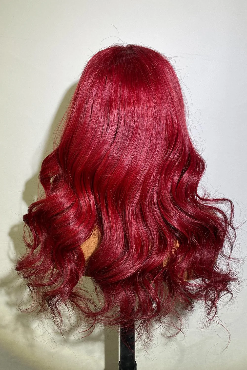 Designer Wigs-Dark Plum Color Loose Wave Invisible Lace Wig - Image 7