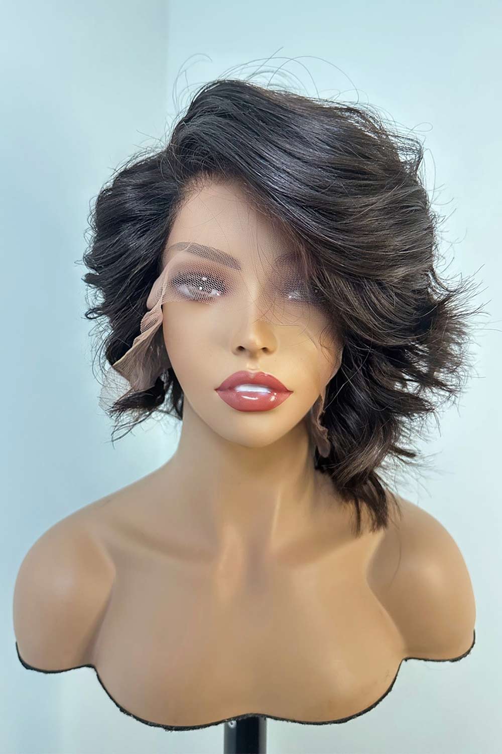 Designer Wigs - Bombshell Body Wave Short Compact 13x6 Lace Front Wig - Image 3