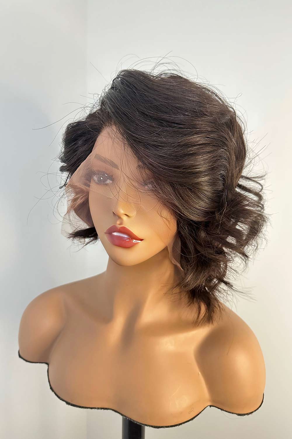Designer Wigs - Bombshell Body Wave Short Compact 13x6 Lace Front Wig - Image 4