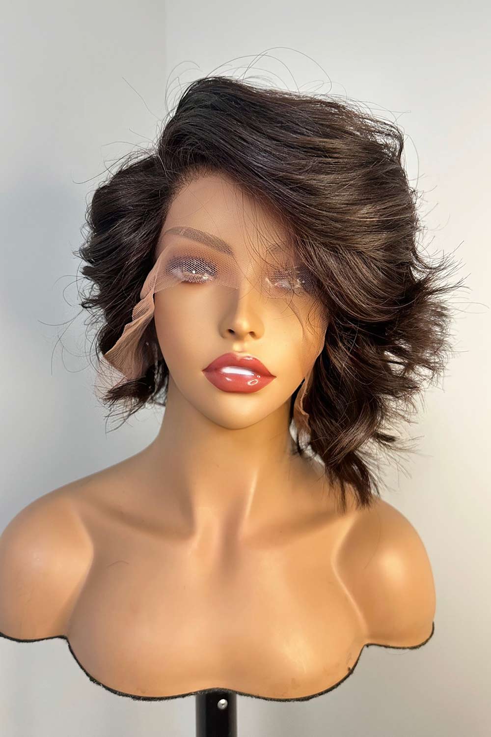 Designer Wigs - Bombshell Body Wave Short Compact 13x6 Lace Front Wig - Image 5
