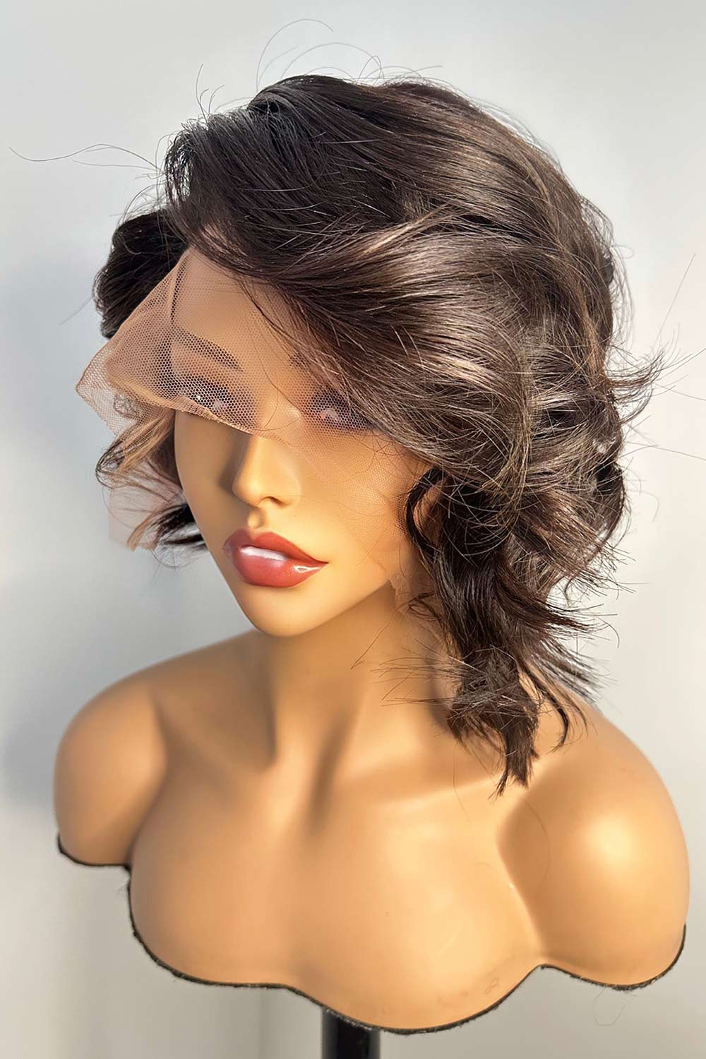 Designer Wigs - Bombshell Body Wave Short Compact 13x6 Lace Front Wig - Image 6