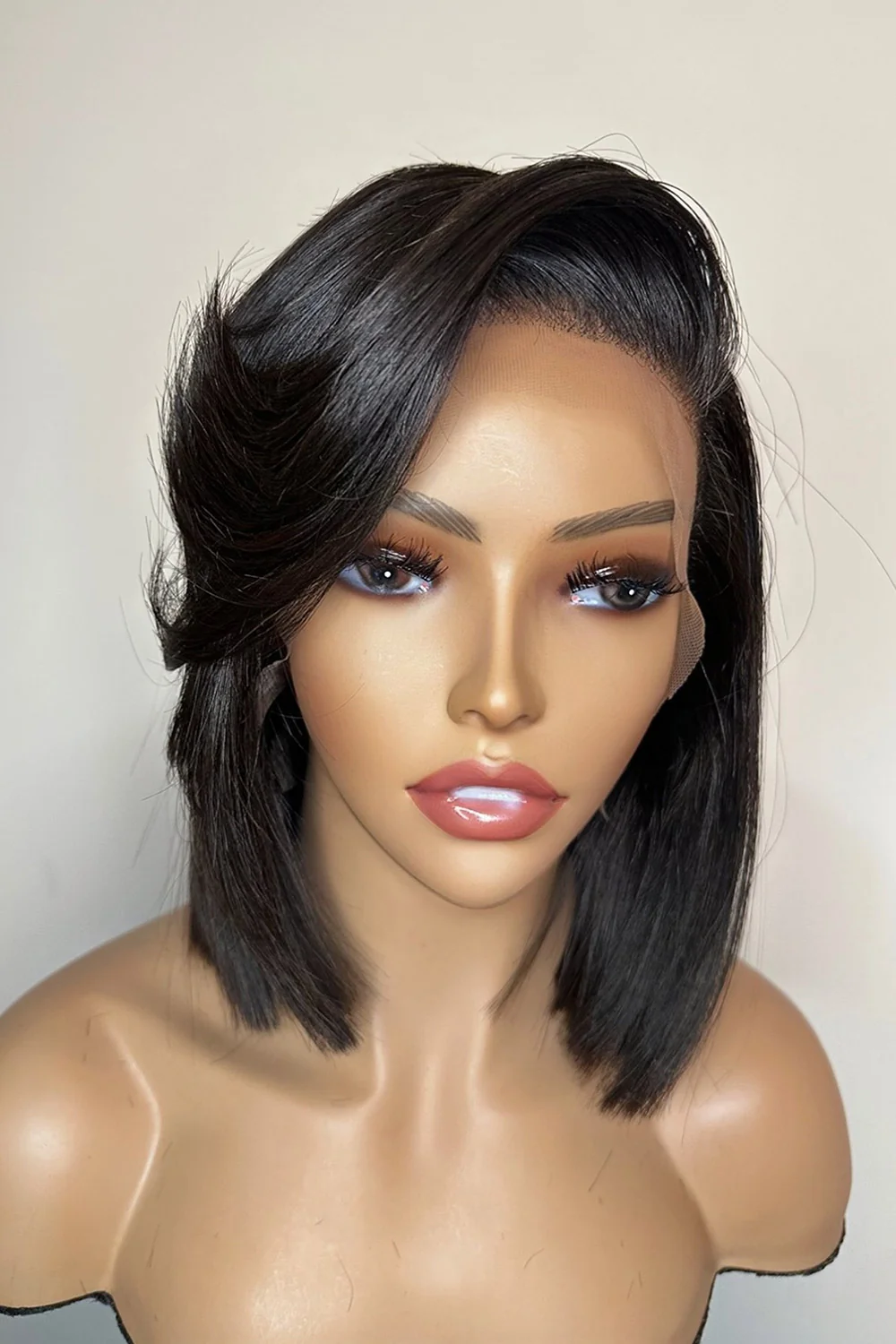 Designer Wigs-New Trend Short Layered Bob 13x6 Lace Wig - Image 5