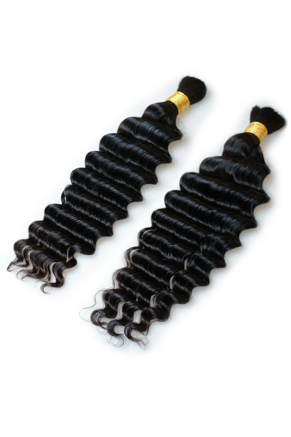 Deep Wave Bulk Human Hair For Braiding Natural Black BU03 - Image 7