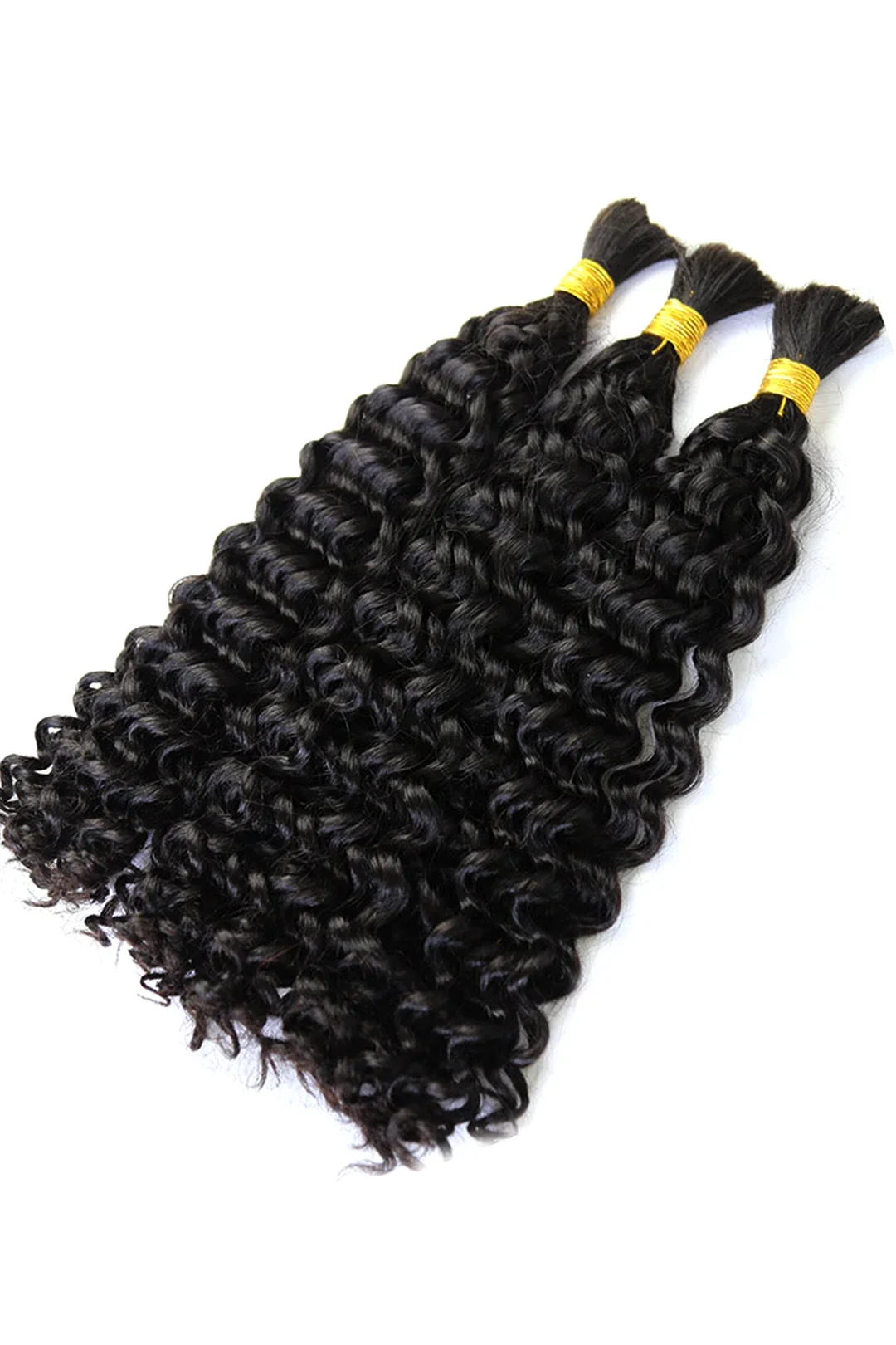 Water Wave Bulk Hair For Braiding Natural Black BU14 - Image 7