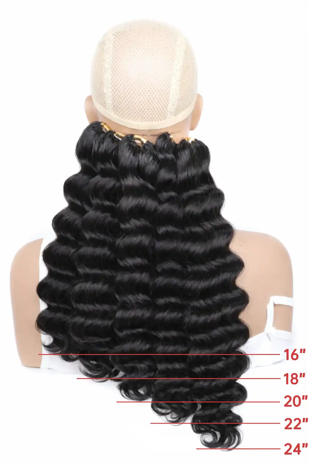 Double Drawn Feather Crochet Hair Loose Deep Wave Human Hair FE25 - Image 6
