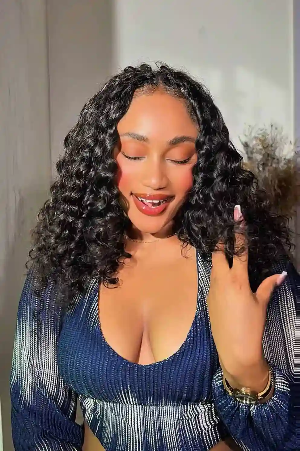 Double Drawn Feather Crochet Hair Loose Deep Wave Human Hair FE25 - Image 7