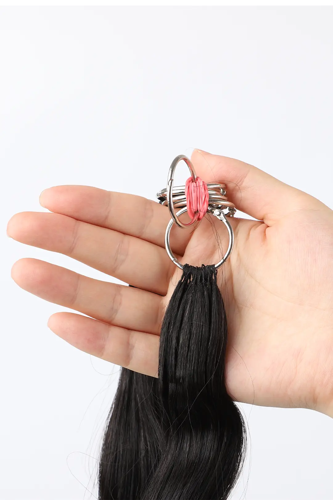 Handmade Feather Line Hair Body Wave Single-Strand with Loop - Image 4