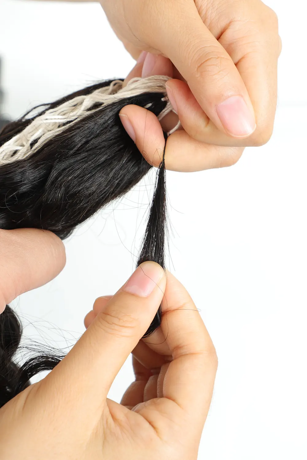 Handmade Loose Wave Hair Feather Extensions Brazilian Remy Hair - Image 4