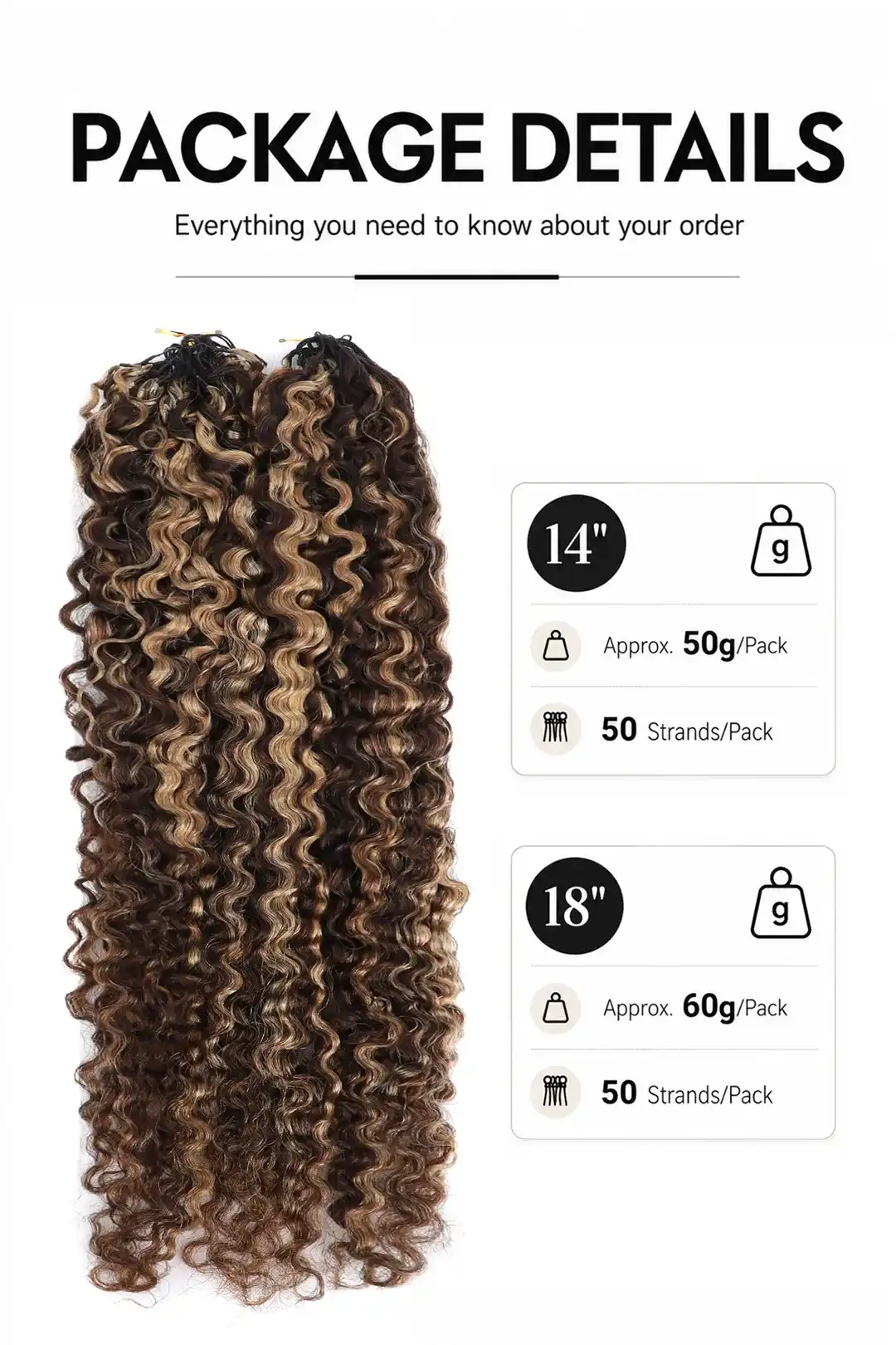 #4/27 Mixed Color Water Deep Wave Feather Crochet Human Hair - Image 5
