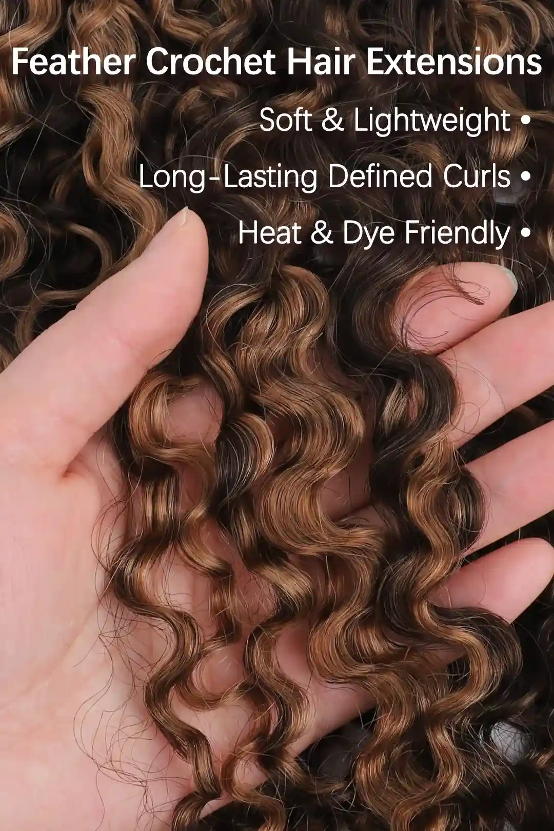 #4/30 Mixed Color Water Deep Wave Feather Crochet Human Hair - Image 3