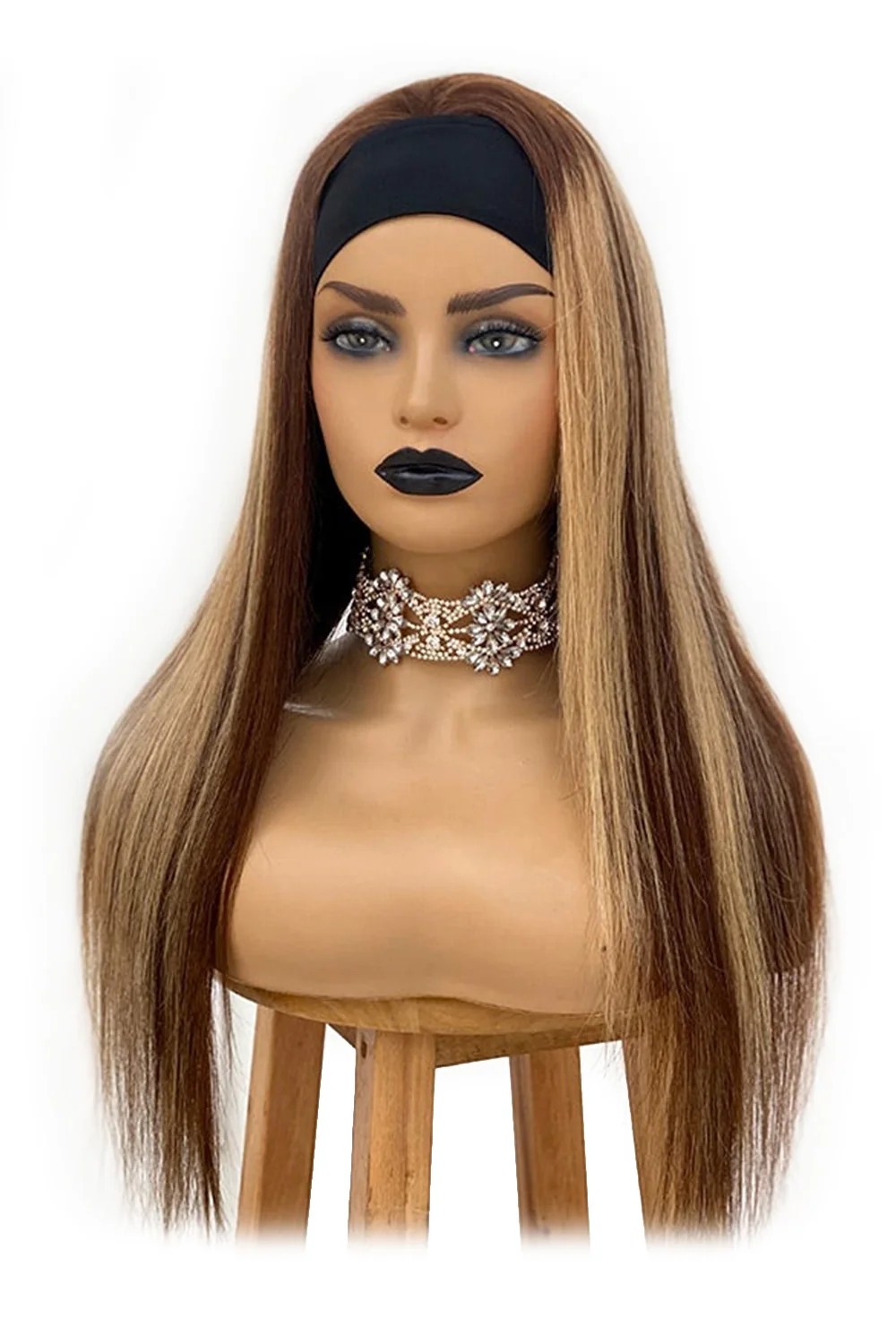Highlights Straight Headband Wig Human Hair HBW05 - Image 4