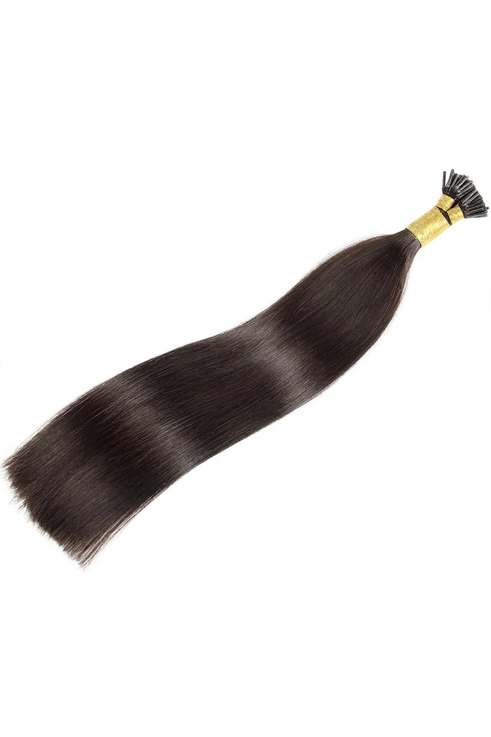 Black Hair I Tip Remy Human Hair Straight Extensions - Image 4