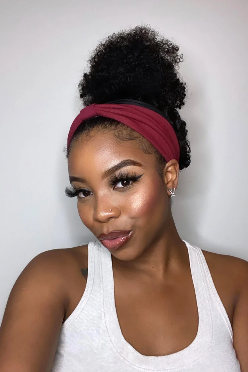 Natural Color Kinky Curly Headband Wig Styles HBW09 - Image 4