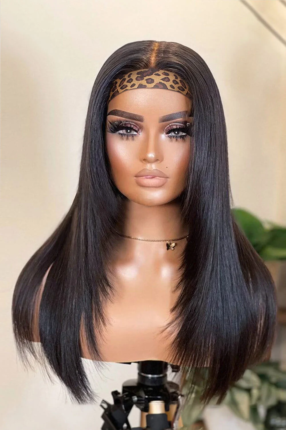 Lace Headband Wig Bone Straight Human Hair - LH07 - Image 2