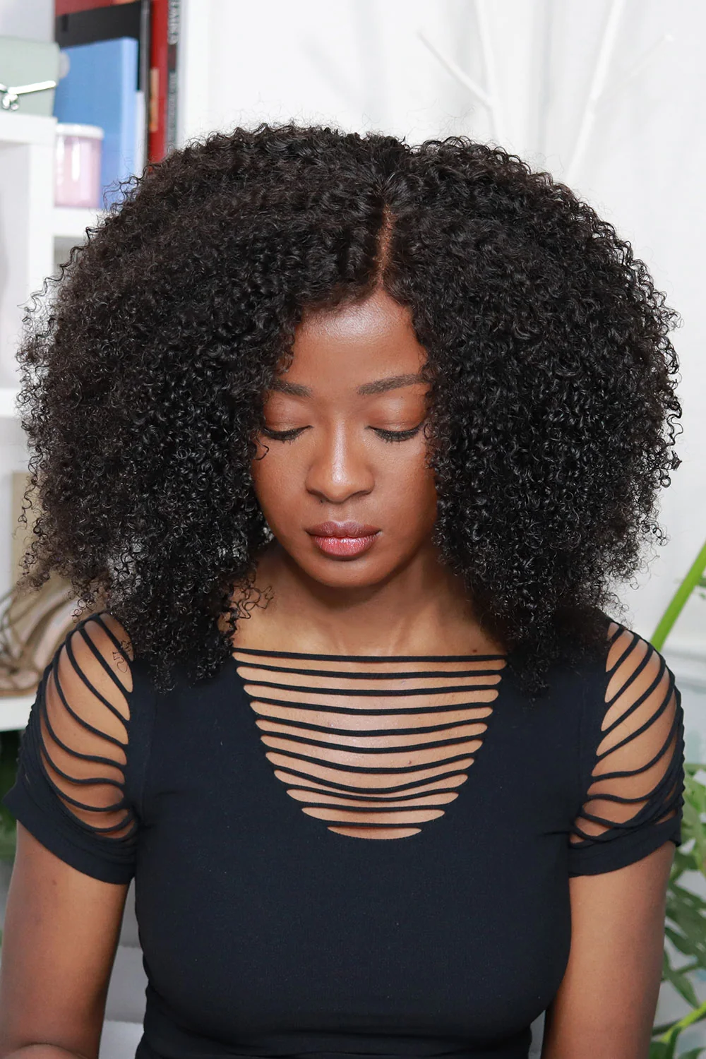 Lace Headband Wig Kinky Curly Human Hair - LH05 - Image 5