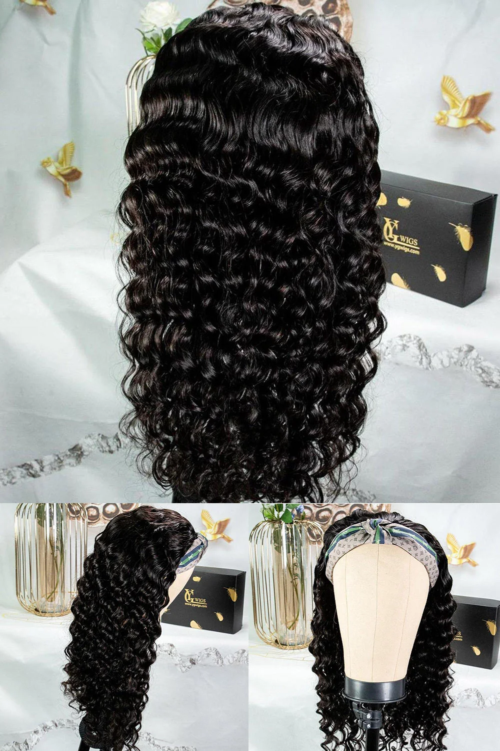 Natural Color Loose Wave Headband Wig Human Hair HBW02 - Image 5