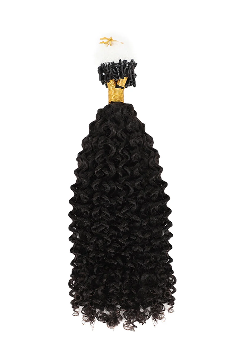 Micro Ring Human Hair Curly Extensions For Black Hair - Image 5