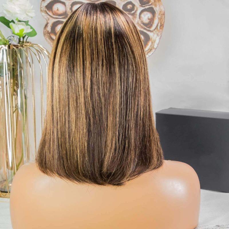 T Part Lace Wig Highlight Straight Bob-PB41 - Image 6