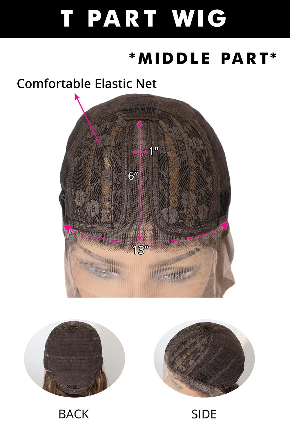 T Part Lace Wig Highlight Straight Bob-PB41 - Image 7