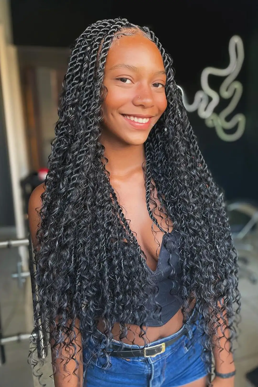 Ygwigs 8-Pack Double Drawn Bulk Hair Kit 8 Curly Styles Natural Black - Image 2