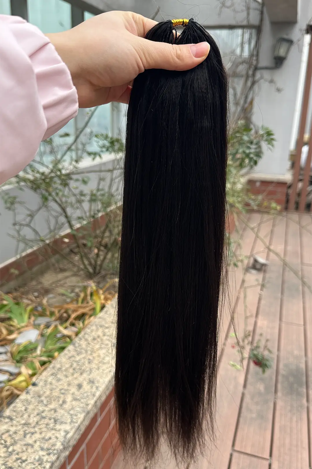 Double Drawn Light Yaki Straight Feather Crochet Hair Human Hair - Image 3
