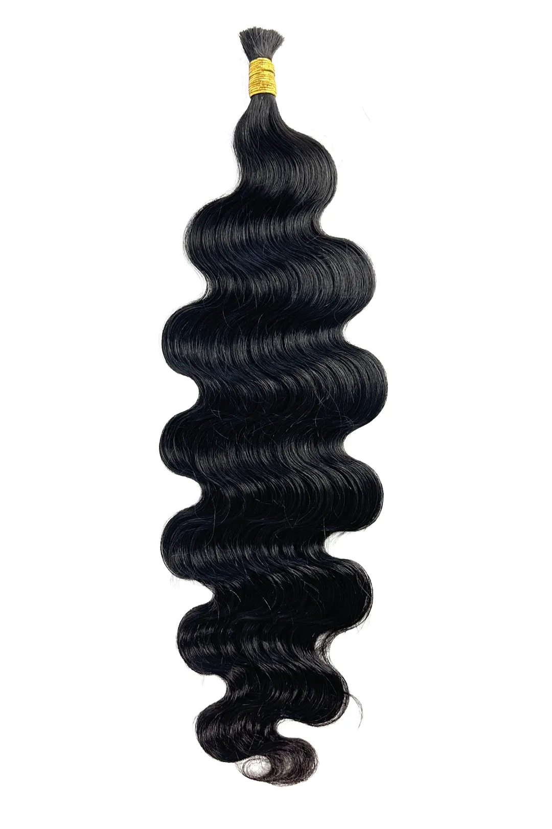 Ygwigs Double Drawn Body Wave Bulk Human Hair For Braiding Natural Color 28inch