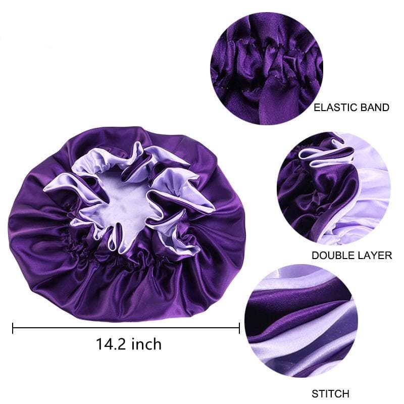 Double Layer Women's Satin Night Sleep Bonnet SB01 - Image 7