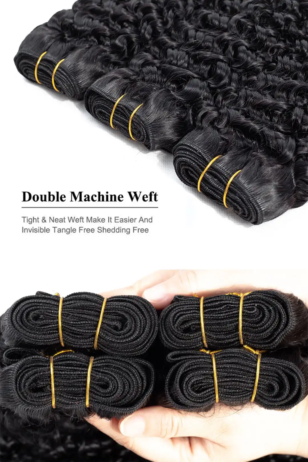 Cambodia Virgin Hair Bundles Sew in Extensions Kinky Curly - Image 9