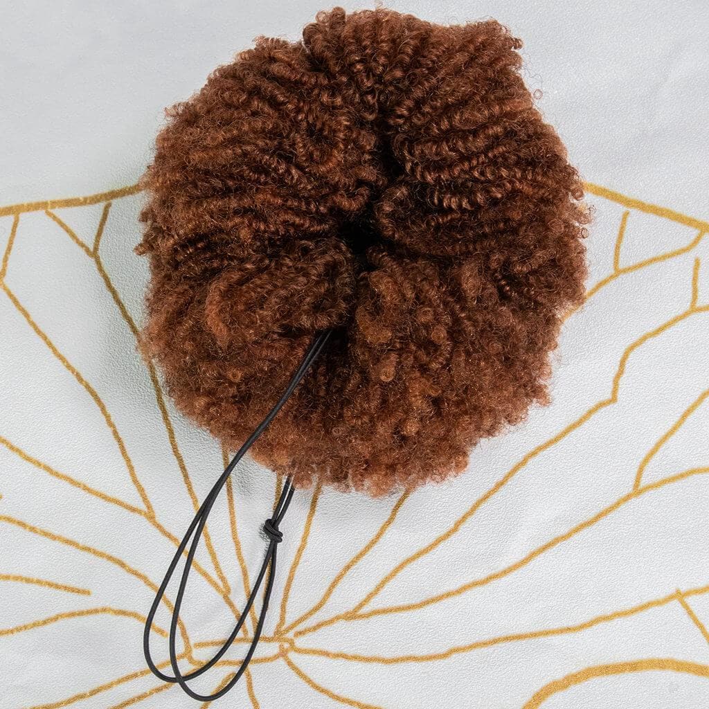 Kinky Curly 99J & Brown Color Drawstring Ponytail - Image 11