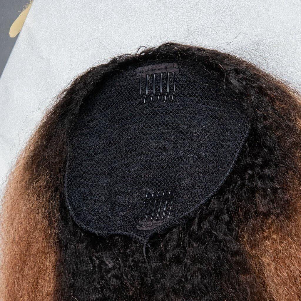 Kinky Straight Natural Mix Color Drawstring Ponytail - Image 25